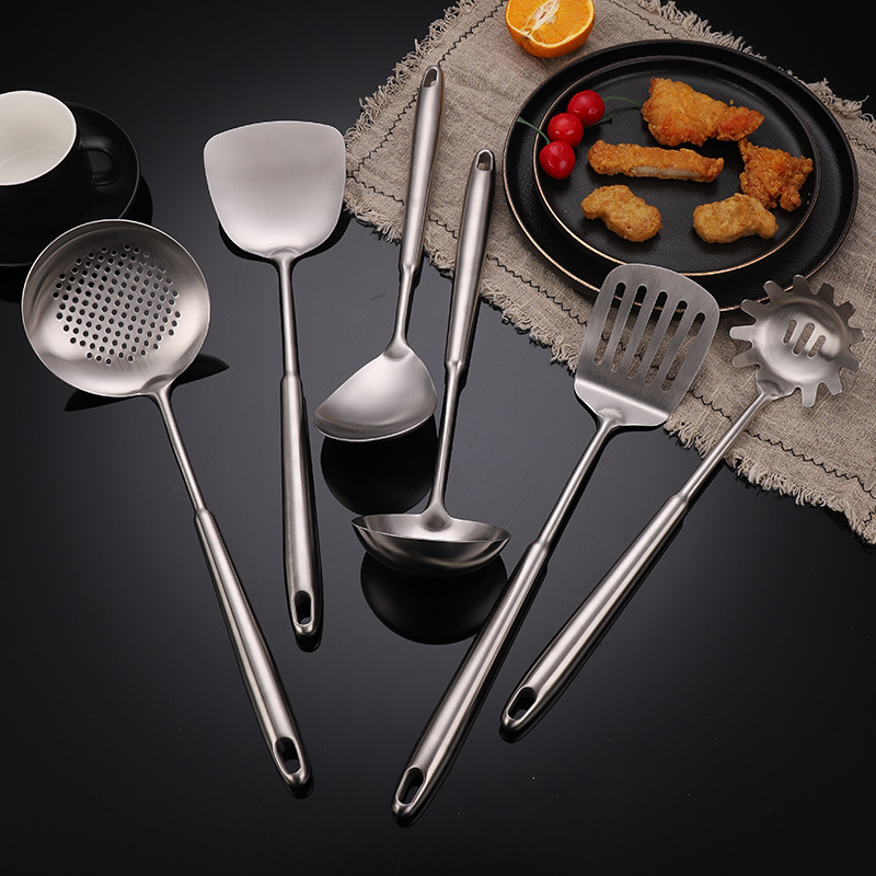 304 Stainless Steel Thickened Household Spatula Soup Spoon Ladle Spoon Kitchen Cooking Tools Spatula Set