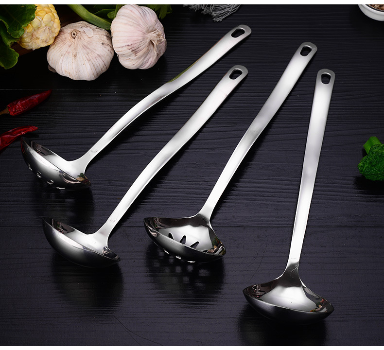 Steel Hot Pot Spoon Soup Ladle HeartShaped Spoon Household Light Handle Hot Pot Spoon Spoon Strainer Colander Whole