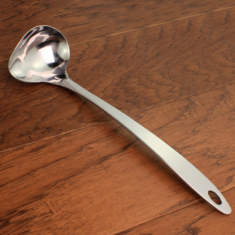 Stainless Steel Duckbill Soup Spoon Thickened Sauce Spoon Hot Pot Soup Ladle Horizontal Mouth Spoon Crooked Mouth Spoon