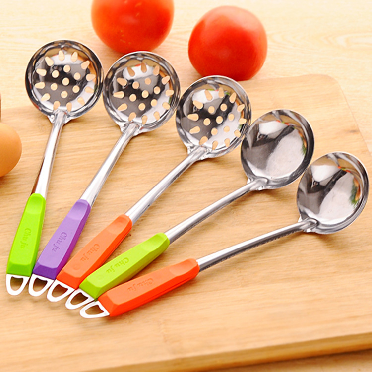 Stainless Steel Hot Pot Spoon Hot Pot Soup Ladle Colander Thickened Long Handle Spoon Soup Soup Spoon For Stirring