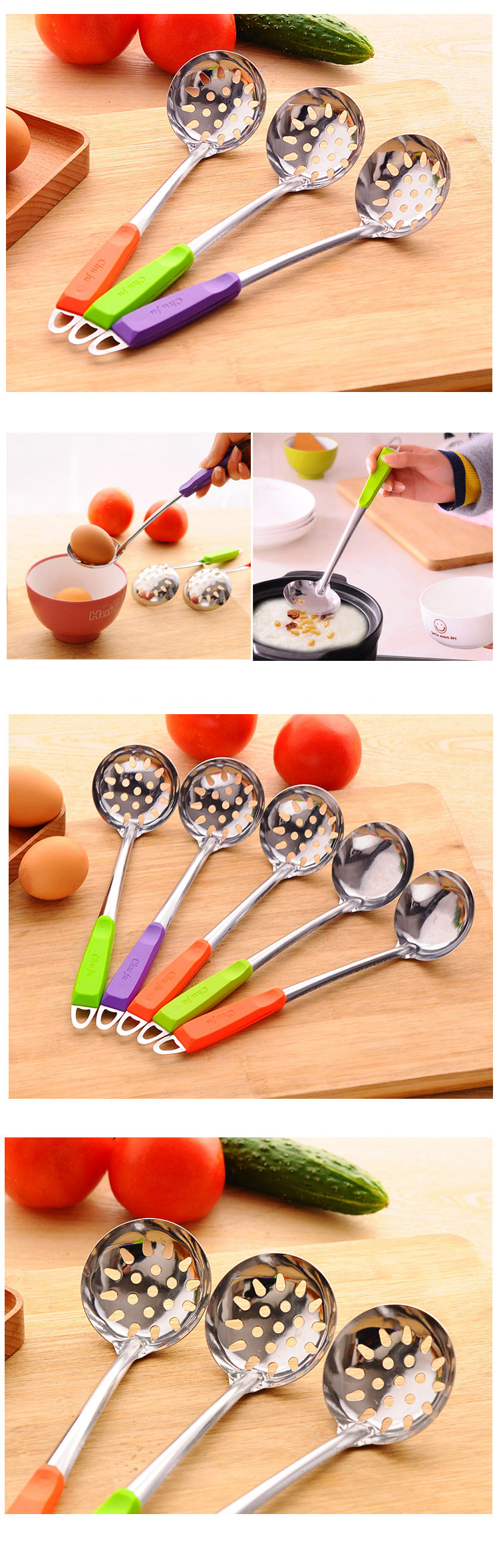 Stainless Steel Hot Pot Spoon Hot Pot Soup Ladle Colander Thickened Long Handle Spoon Soup Soup Spoon For Stirring