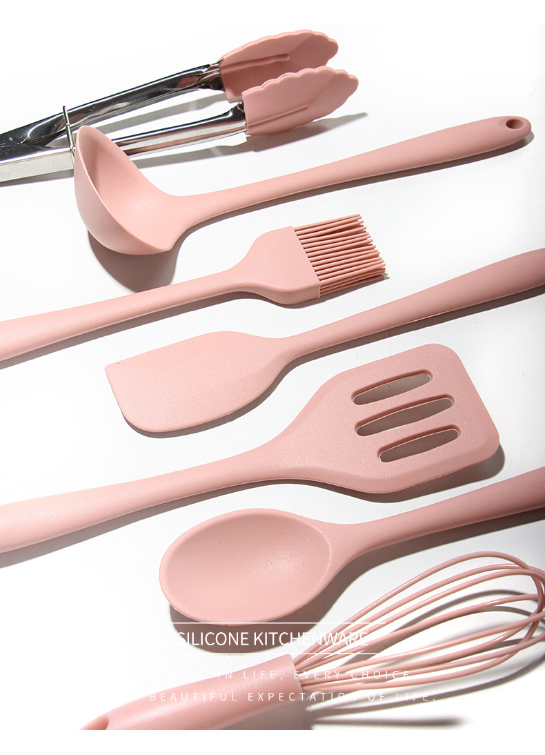 Silicone 8Piece Set Baking Suit NonStick Pan Mini Silicone Kitchenware Soup Ladle Household Shovel Egg Beating Oil