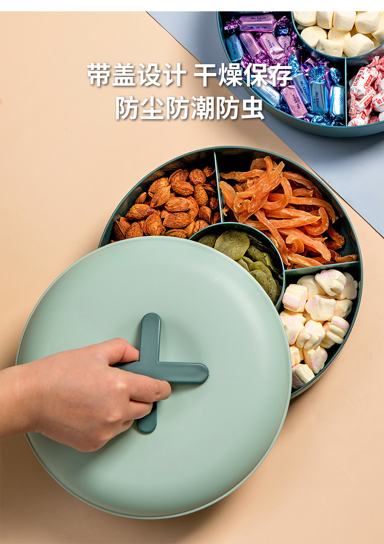 Korean Dustproof Dried Fruit Tray Covered Compartment Creative Plastic Fruit Plate Wedding Candy Box Snack Living Room Fruit Plate Korean Dustproof Dried Fruit Tray Covered Compartment Creative Plastic Fruit Plate Wedding Candy Box Snack Living Room Fruit Plate