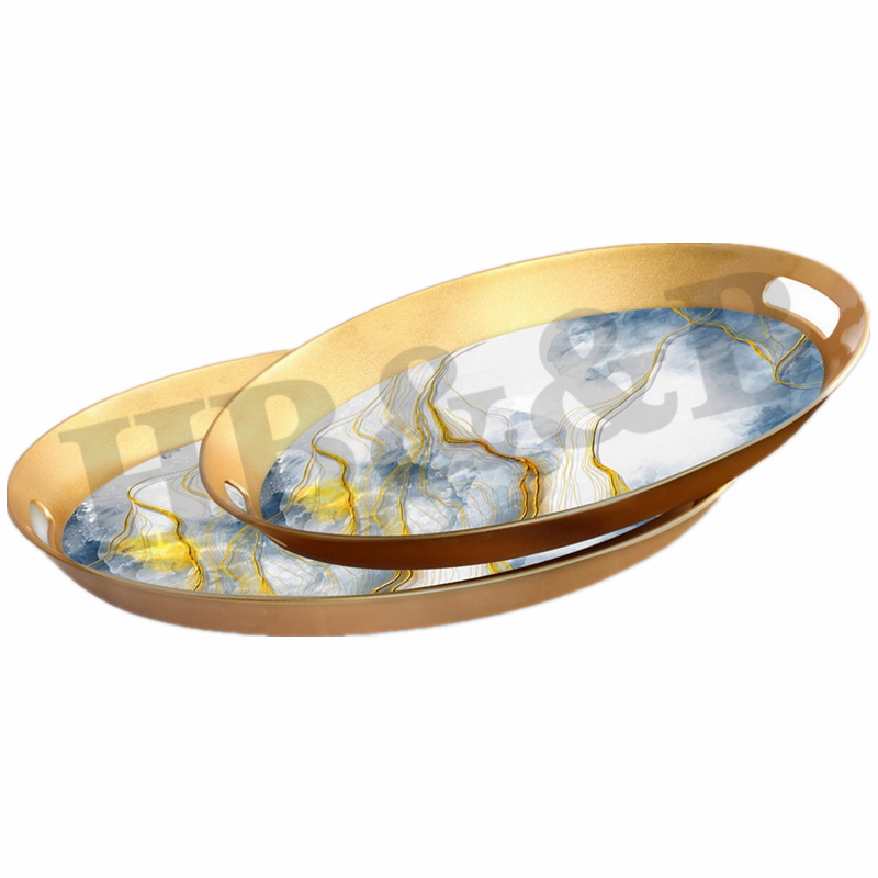 Oval Fruit Tray Glass Gold Carving Retro Family Decorative Tray Simple Retro Mirror Decorative Tray Oval Fruit Tray Glass Gold Carving Retro Family Decorative Tray Simple Retro Mirror Decorative Tray