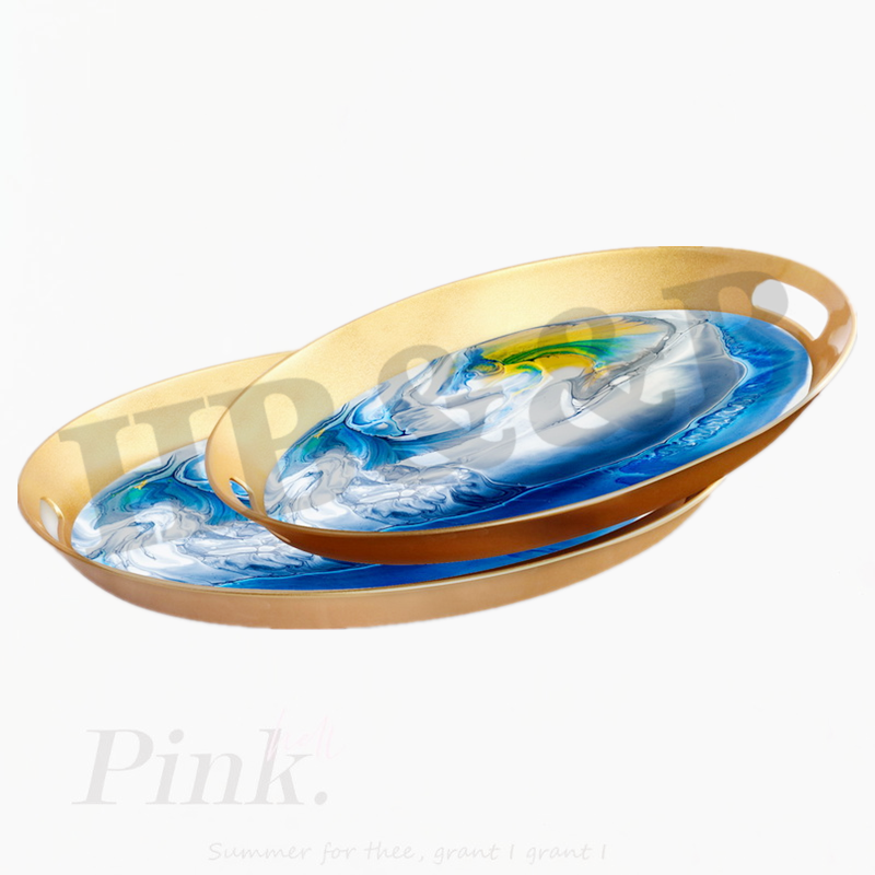Oval Fruit Tray Glass Gold Carving Retro Family Decorative Tray Simple Retro Mirror Decorative Tray Oval Fruit Tray Glass Gold Carving Retro Family Decorative Tray Simple Retro Mirror Decorative Tray