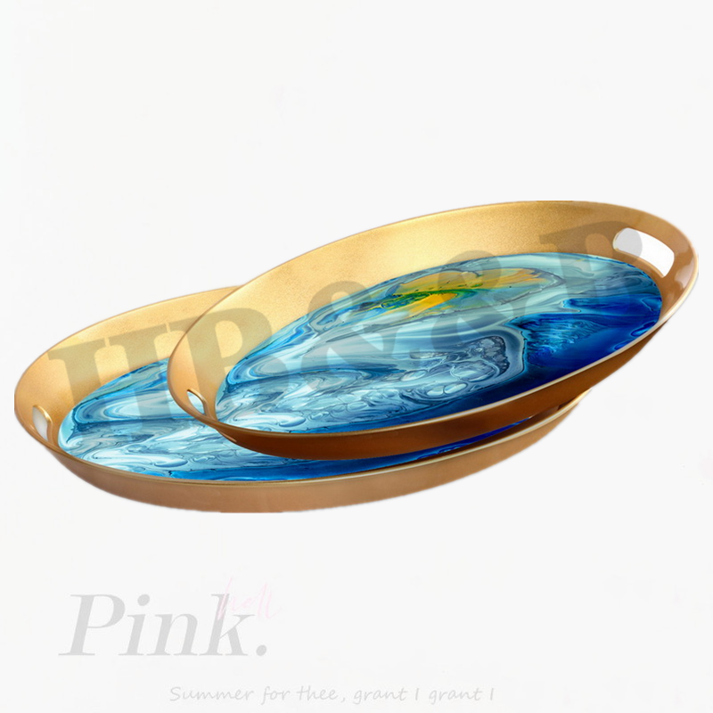 Oval Fruit Tray Glass Gold Carving Retro Family Decorative Tray Simple Retro Mirror Decorative Tray Oval Fruit Tray Glass Gold Carving Retro Family Decorative Tray Simple Retro Mirror Decorative Tray