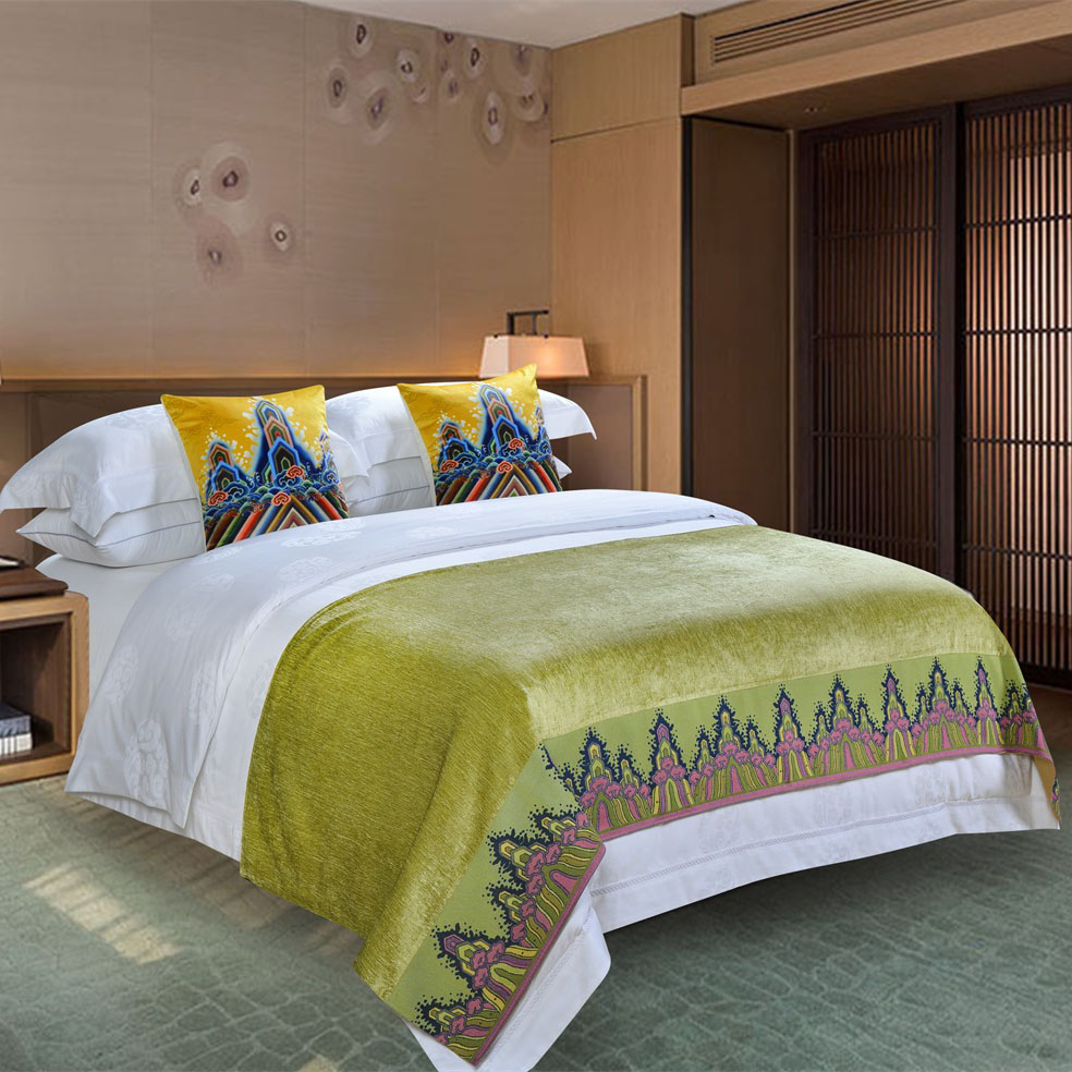 POLYESTER HOTE BED RUNNER HOTEL BED FLAG BED SKIRT CUSHION PILLOW POLYESTER HOTE BED RUNNER HOTEL BED FLAG BED SKIRT CUSHION PILLOW