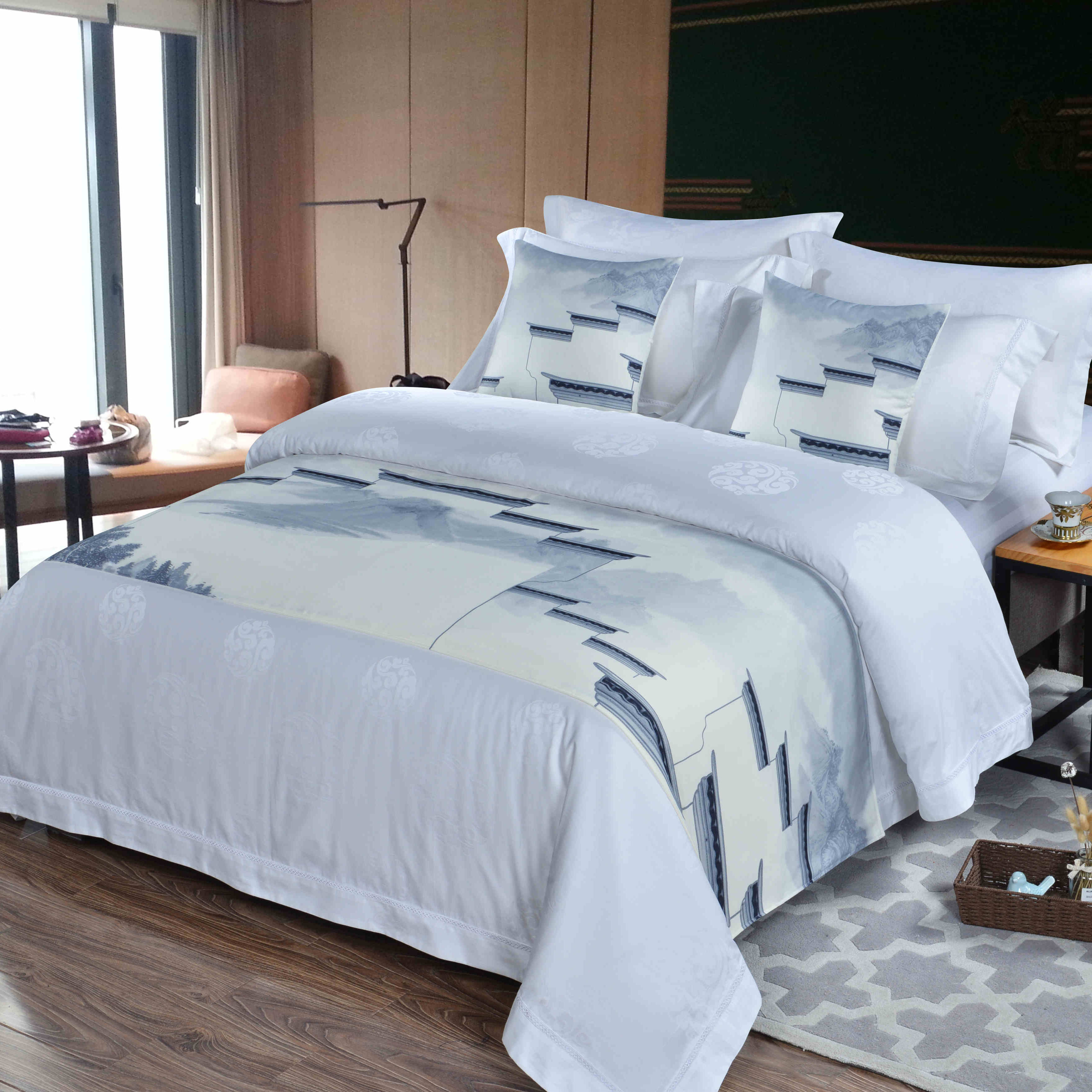 POLYESTER HOTE BED RUNNER HOTEL BED FLAG BED SKIRT CUSHION PILLOW POLYESTER HOTE BED RUNNER HOTEL BED FLAG BED SKIRT CUSHION PILLOW