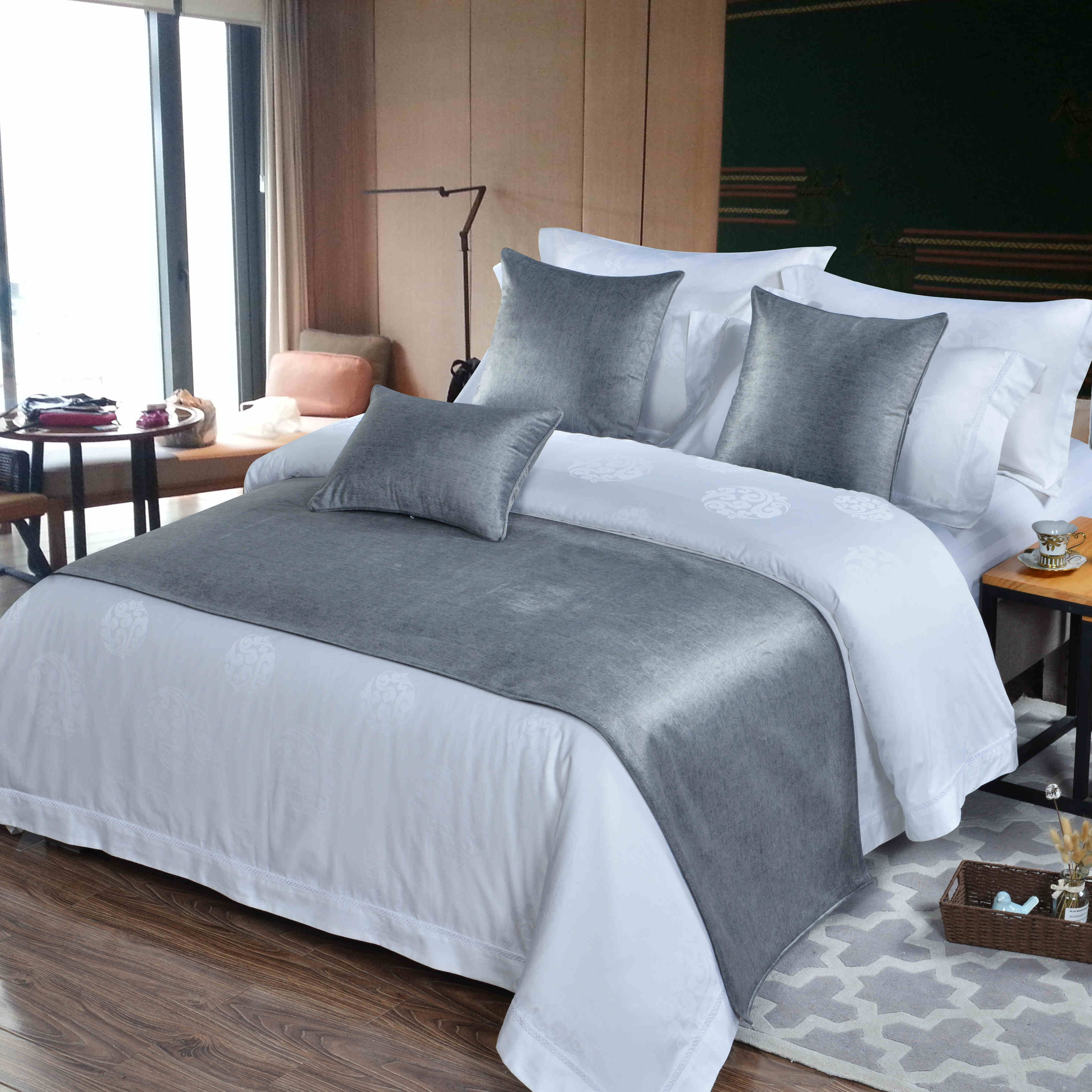 POLYESTER HOTE BED RUNNER HOTEL BED FLAG BED SKIRT CUSHION PILLOW POLYESTER HOTE BED RUNNER HOTEL BED FLAG BED SKIRT CUSHION PILLOW