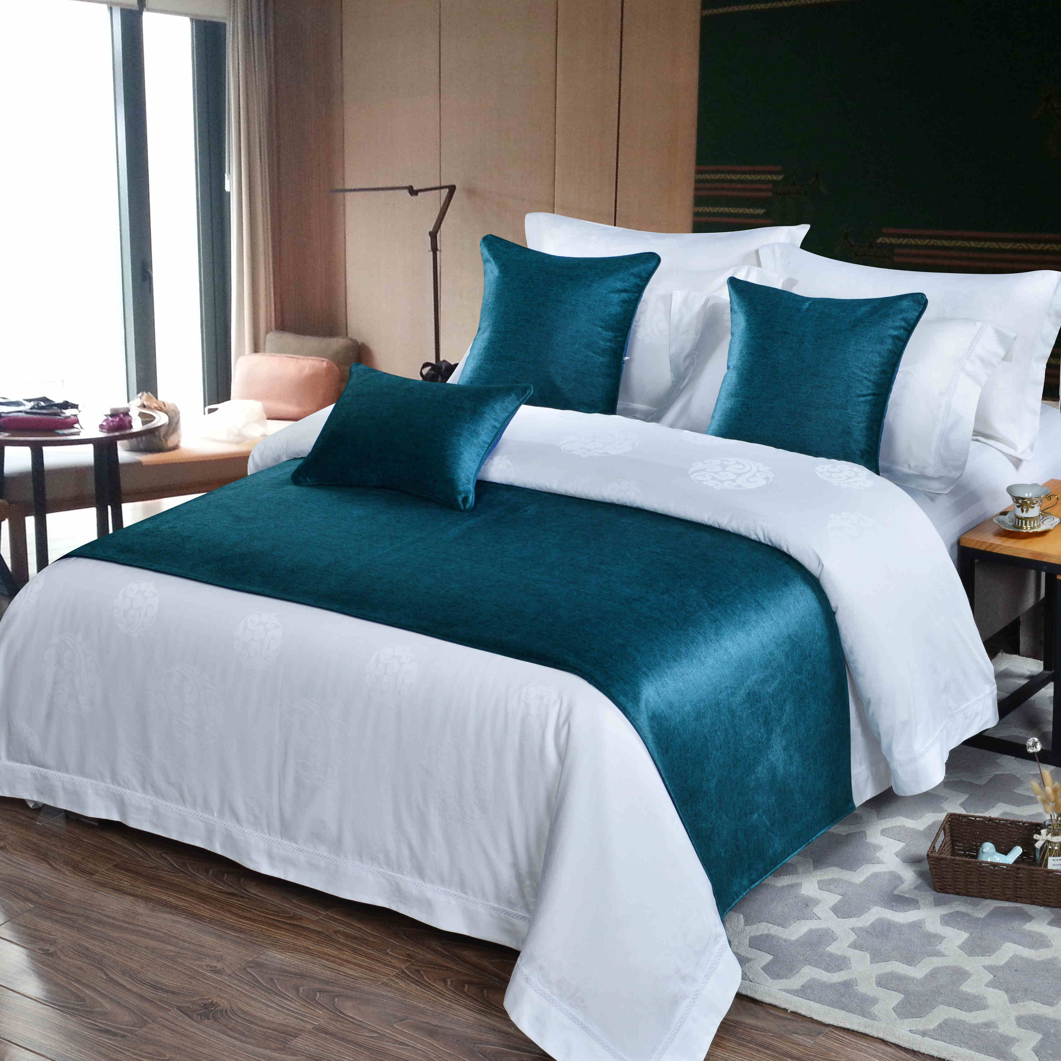 POLYESTER HOTE BED RUNNER HOTEL BED FLAG BED SKIRT CUSHION PILLOW POLYESTER HOTE BED RUNNER HOTEL BED FLAG BED SKIRT CUSHION PILLOW