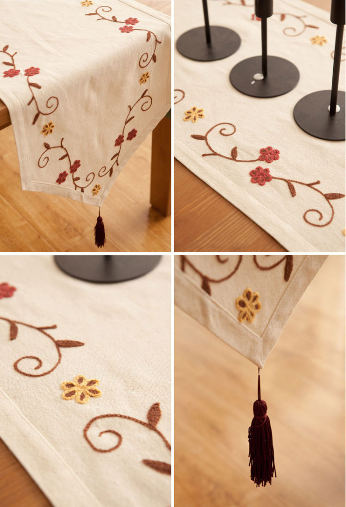 Small and fresh flowers garden in the foreign trade bed flag table flag American cloth art table mat. Small and fresh flowers garden in the foreign trade bed flag table flag American cloth art table mat.