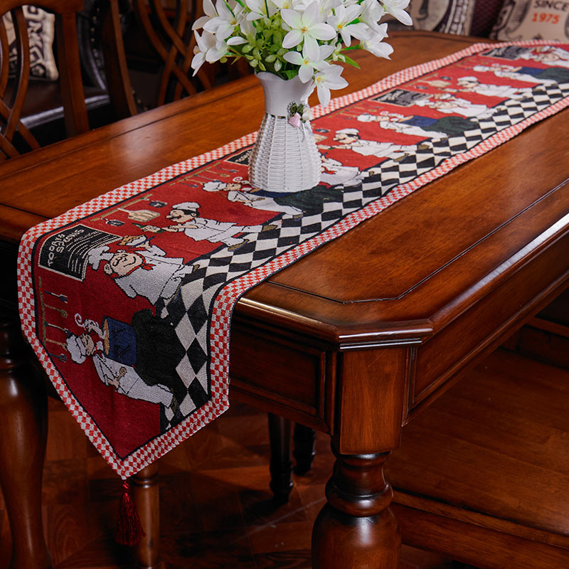 Foreign Trade Christmas Decoration Nordic Elk Table Cloth Table Runner Dining Mat Rectangular Table Towel Shoe Cabinet Flag Hotel Bed Runner