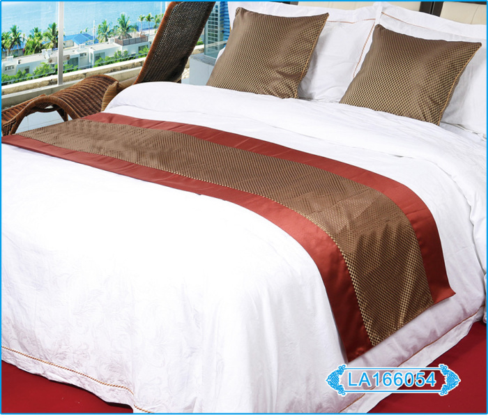 Luxury five star hotel hotel bed linen bed cover bed flag scarf