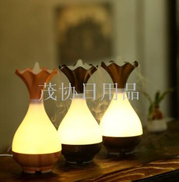 Second generation jade net bottle aroma humidifier ultrasonic atomizer mini humidifier usb night light wood fragrance 