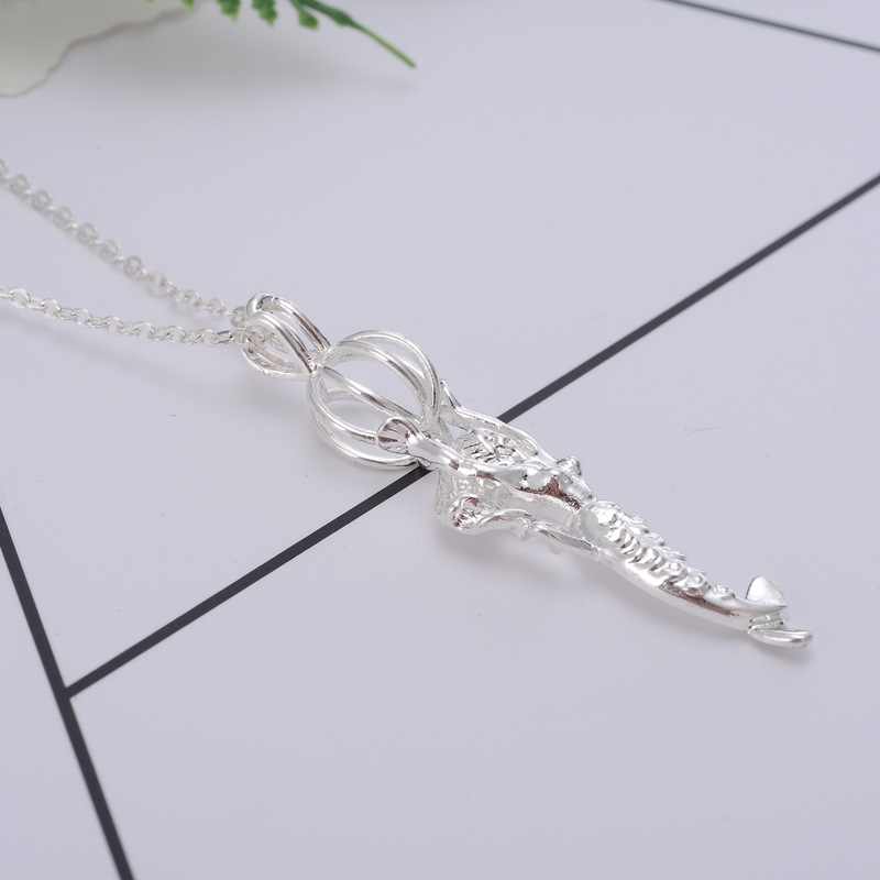 Oyster pearl harp ball essence oil bottle holconserved mermaid magic box aroma-phase box sweater necklace pendant collarbone chain