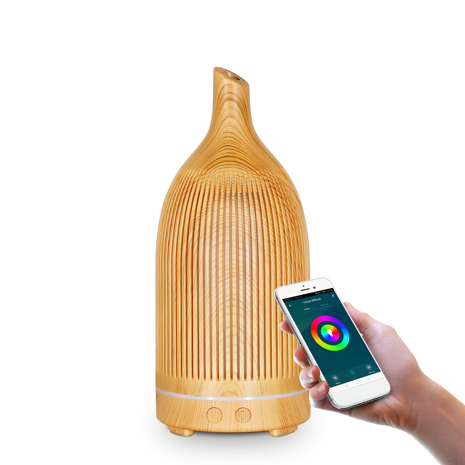 5V Colorful Fragrance Lamp Hollow Aroma Diffuser Ultrasonic Mini Desktop USB Humidifier Wine Bottle Wood Grain Aroma Diffuser