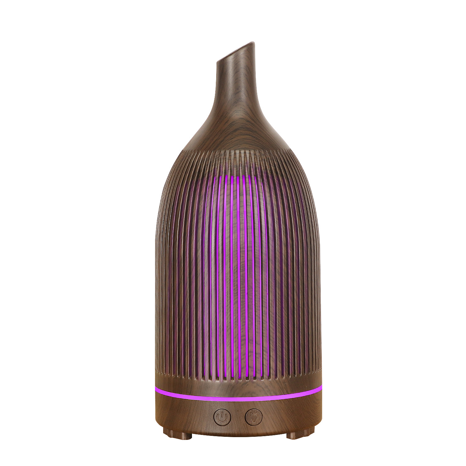5V Colorful Fragrance Lamp Hollow Aroma Diffuser Ultrasonic Mini Desktop USB Humidifier Wine Bottle Wood Grain Aroma Diffuser