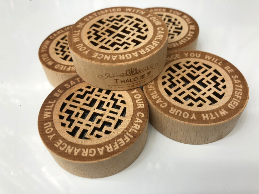 Perfume Bottle Wooden Lid Hollow Wooden Lid Ointment Wooden Lid Beech Perfume Cap Stereo Wooden Lid Car Aroma Cover