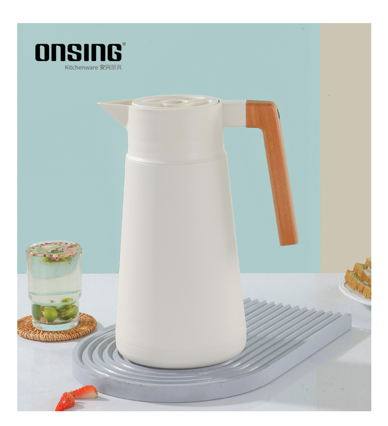 304 Stainless Steel Vacuum Insulated Pot Thermo French Coffee Pot Household Thermos 2L Gift Logo 304 Stainless Steel Vacuum Insulated Pot Thermo French Coffee Pot Household Thermos 2L Gift Logo