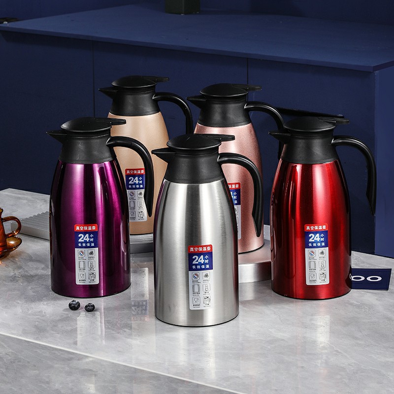 304 Stainless Steel Double-Layer Vacuum Insulated Pot Thermo Coffee Pot Household Thermos Gift Can Be Printed Logo