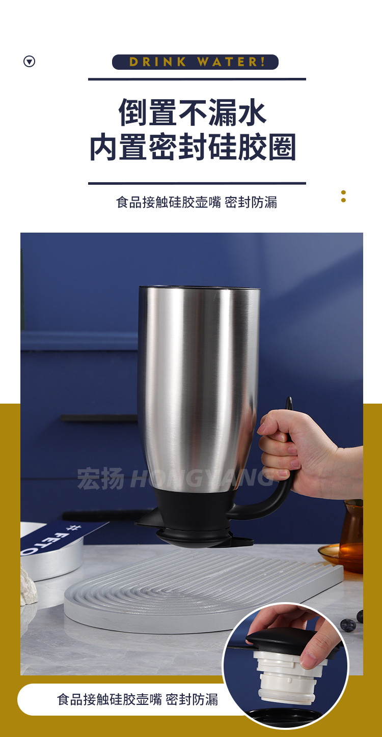 304 Stainless Steel Double-Layer Vacuum Insulated Pot Thermo Coffee Pot Household Thermos Gift Can Be Printed Logo