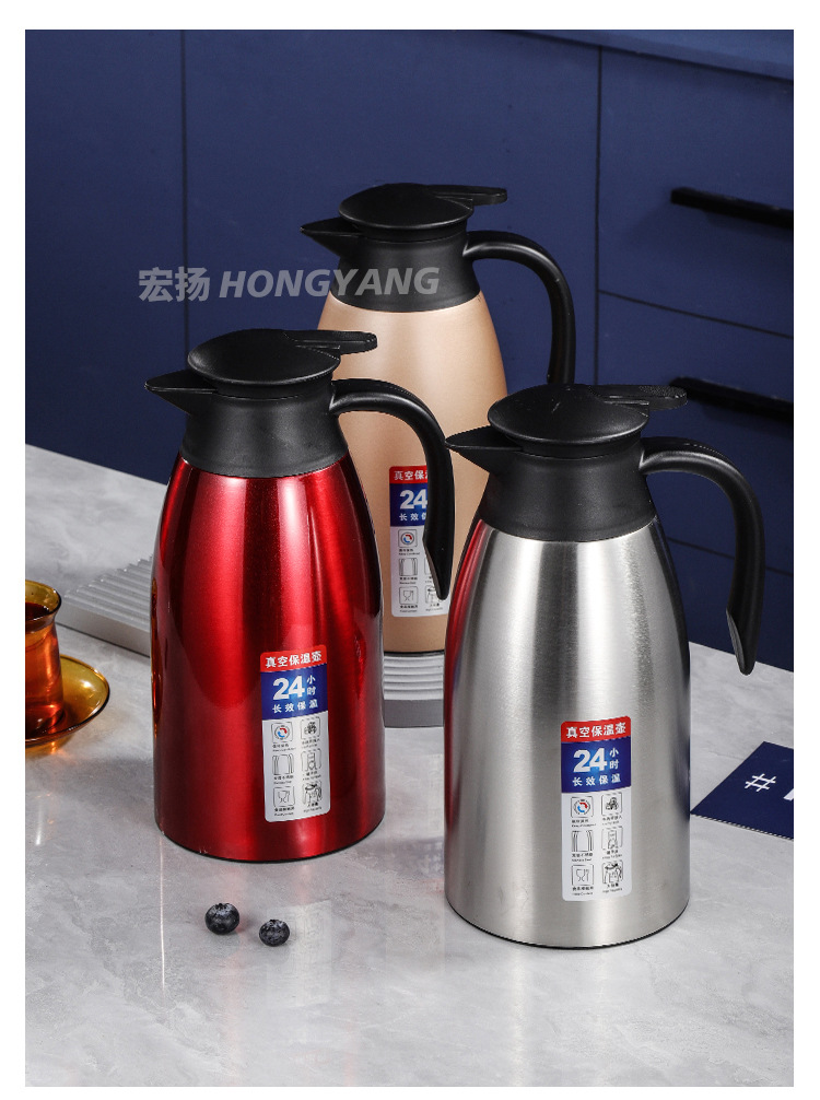 304 Stainless Steel Double-Layer Vacuum Insulated Pot Thermo Coffee Pot Household Thermos Gift Can Be Printed Logo