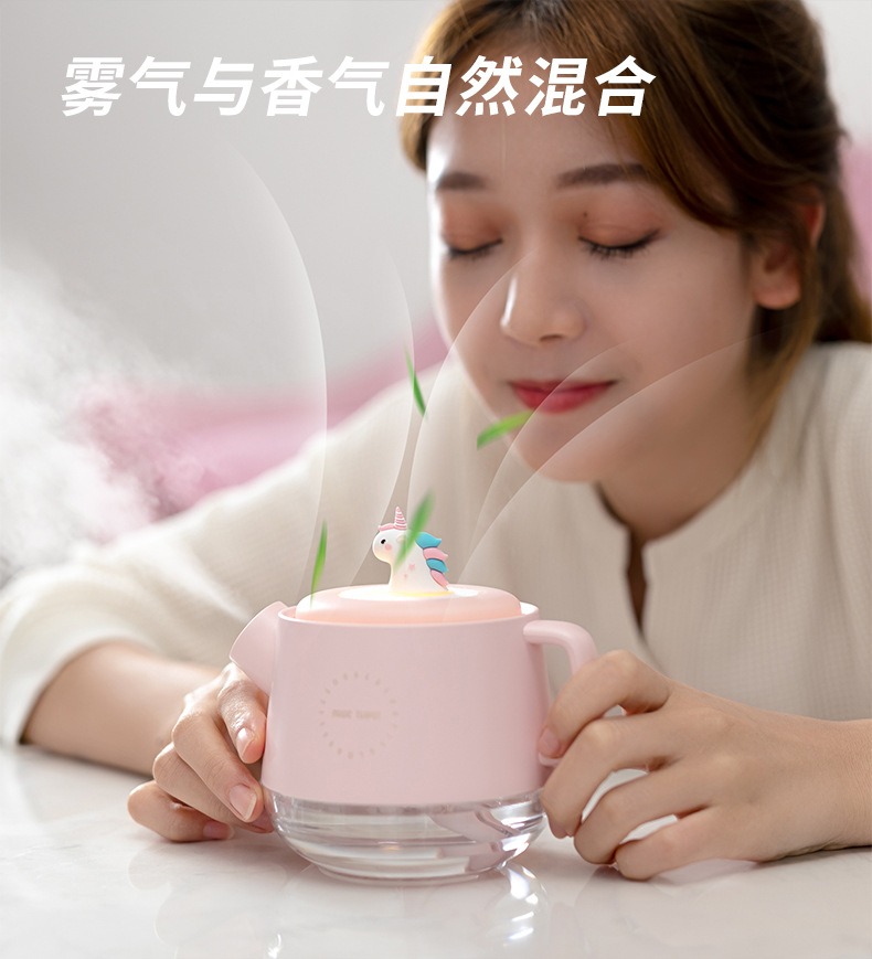 Creative Water Bottle Humidifier Moisturizing Spray Cute Cartoon Mini USB Office Desktop Mute Portable Aroma Diffuser