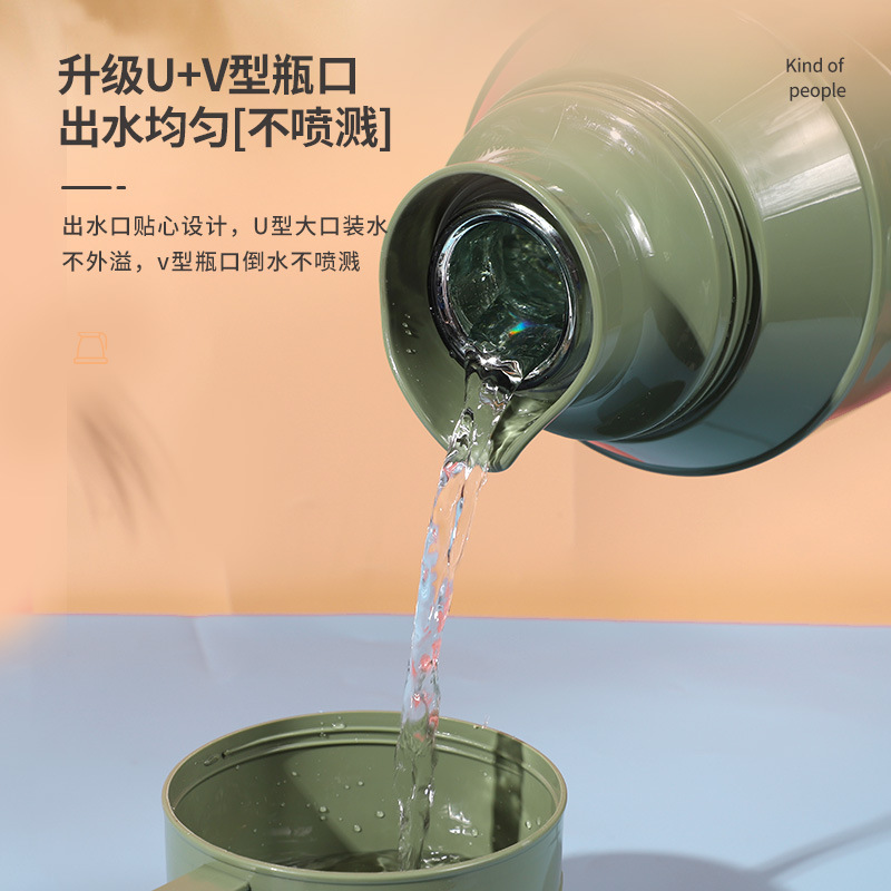 School Household Thermos Large Thermos Plastic Thermo Tea Bottle Kettle Dormitory Thermos Bottle Wholesale