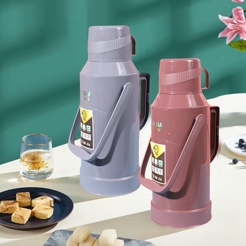 School Household Thermos Large Thermos Plastic Thermo Tea Bottle Kettle Dormitory Thermos Bottle Wholesale