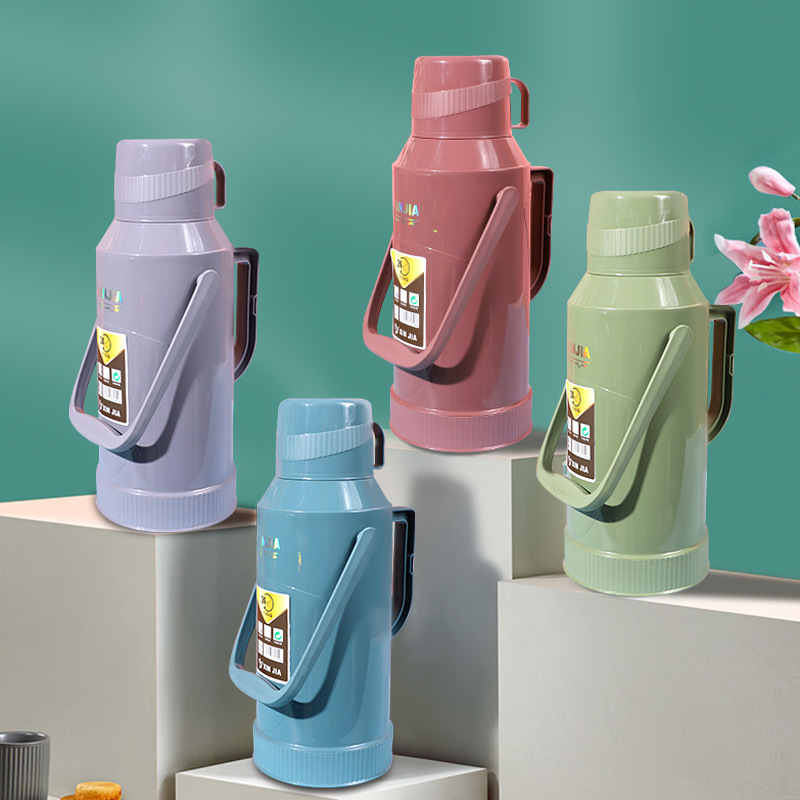 School Household Thermos Large Thermos Plastic Thermo Tea Bottle Kettle Dormitory Thermos Bottle Wholesale