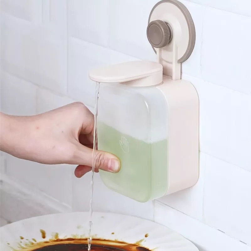 Punch-Free Press-Type Soap Dispenser Plastic Wall Mount Household Kitchen Hand Sanitizer Bottle Hotel Toilet Shower Gel