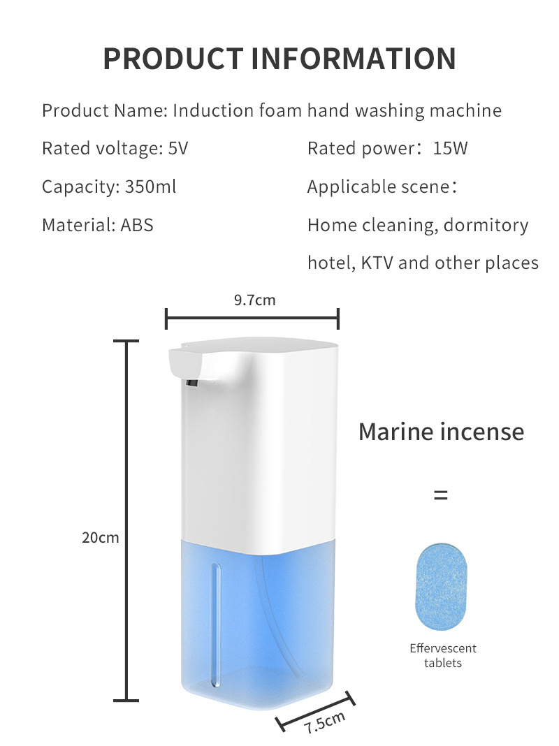 Intelligent Automatic Inductive Soap Dispenser Foam Mobile Phone Washing Household Hotel Antibacterial Children Student Hand Washing Machine Cross-Border