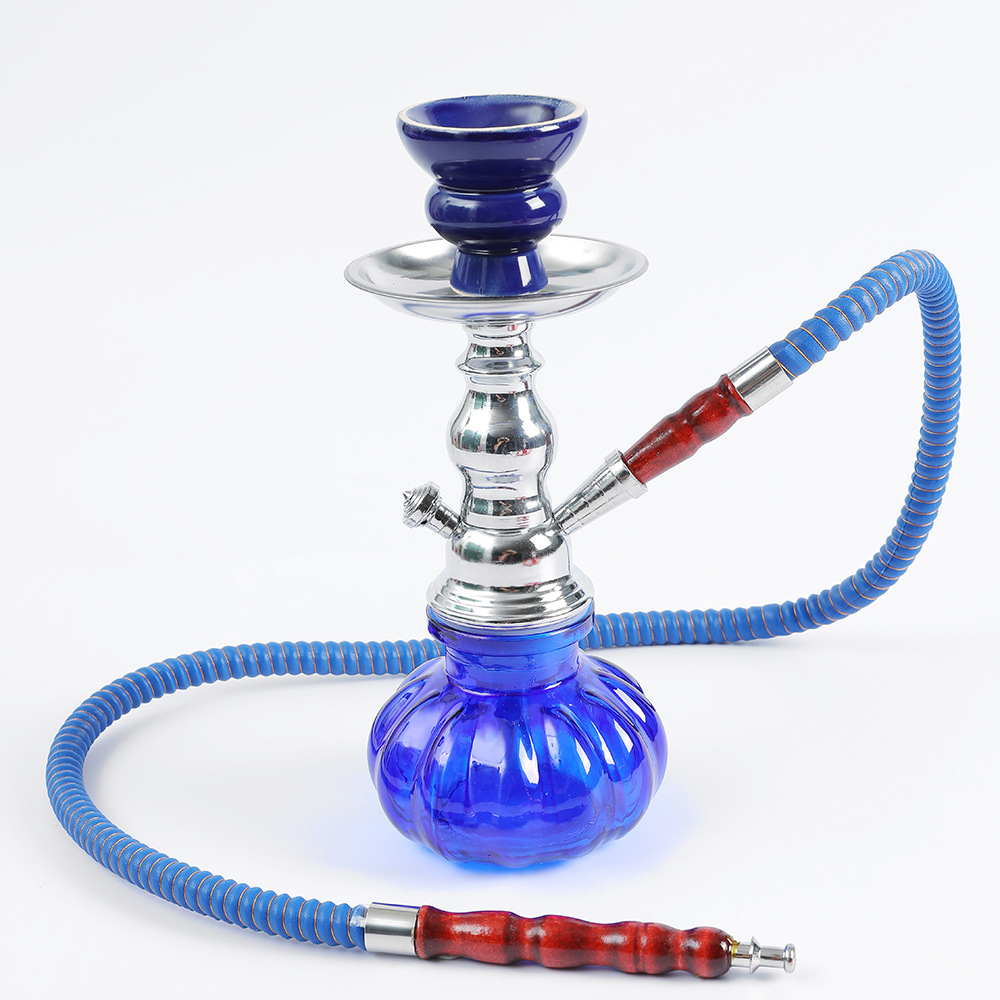 Cross-Border Hot Selling Shisha Hookah Arab Hookah Small Iron Single and Double Tube Bar Hookah Set