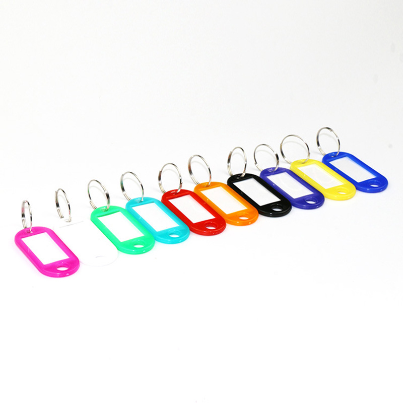 Supply Color Plastic Pp Key Card Hotel Number Card Key Chain Pendant Card for Classification Candy Color Key Card