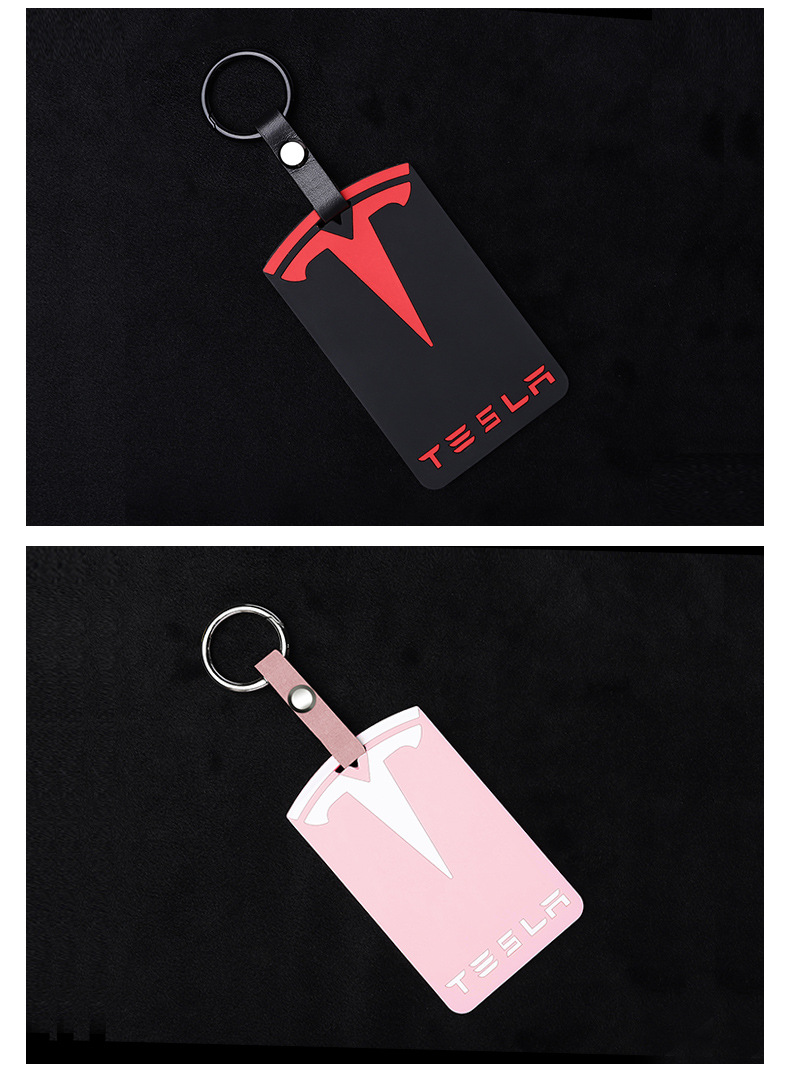 Applicable to Tesla Model3y Key Case Thin and Light Silicone Key Card Case Special Protection Card Case Key Cover