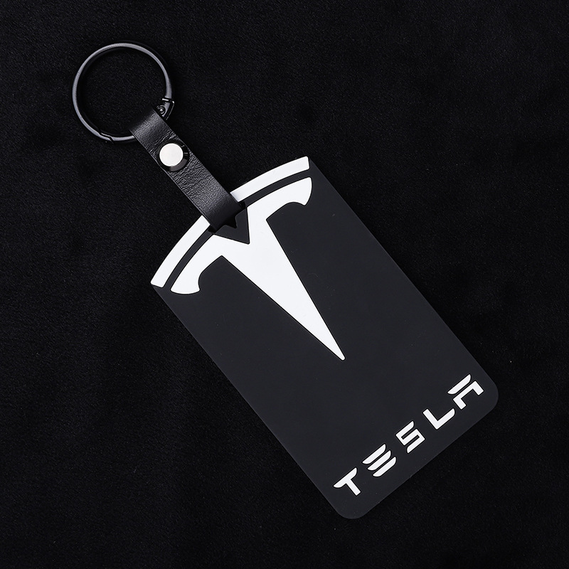 Applicable to Tesla Model3y Key Case Thin and Light Silicone Key Card Case Special Protection Card Case Key Cover