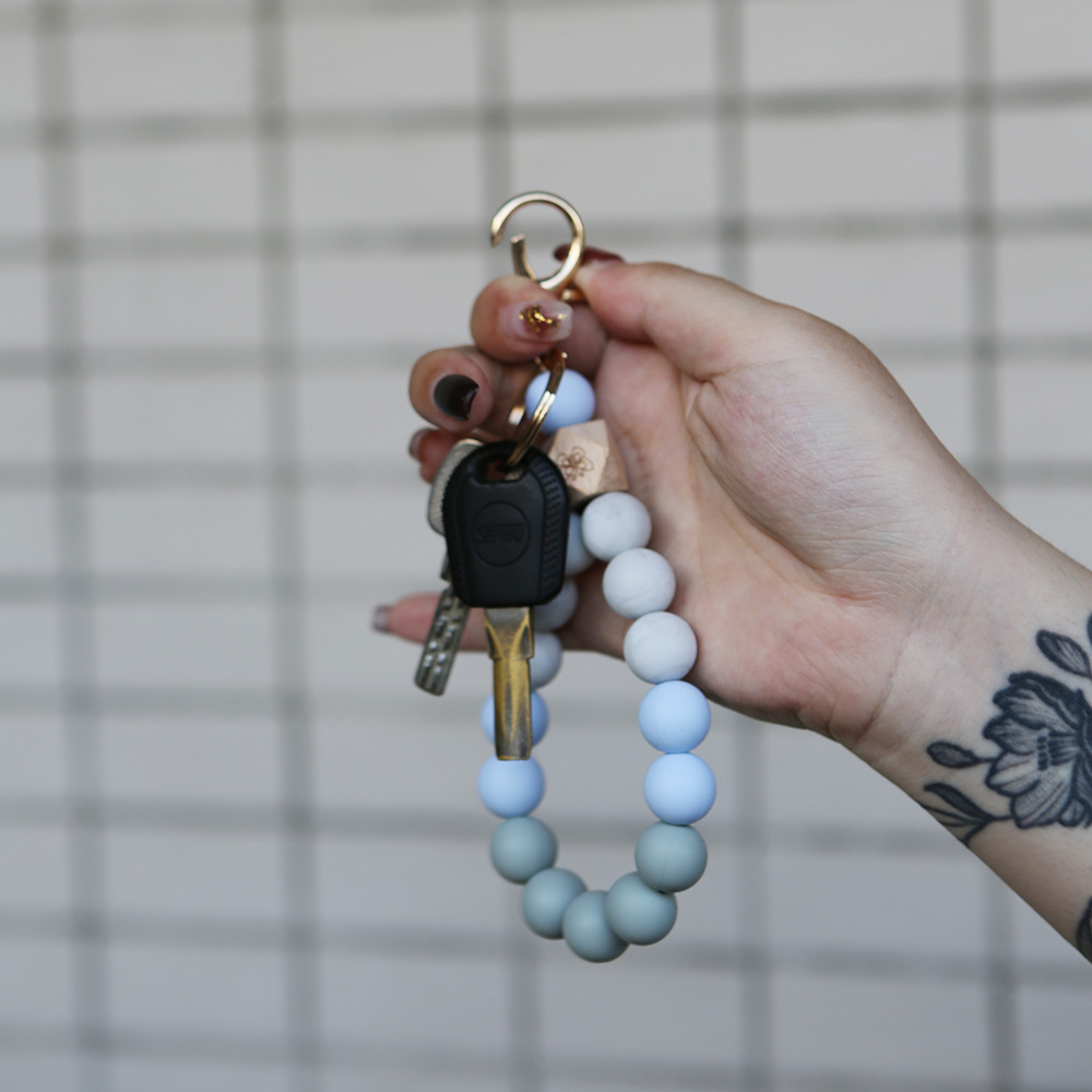 Bracelet Wrist Keychain Foreign Trade Amazon Pu Tassel Card Bag Silicone Fashion Bracelet Bracelet Key Ring