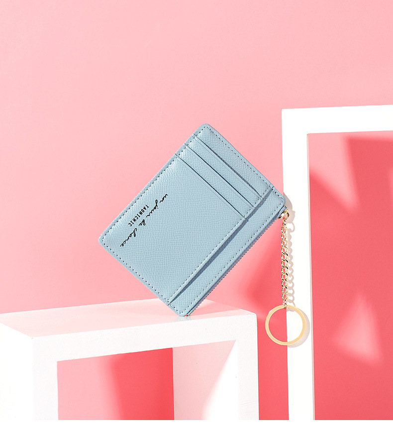 Cassim Paragraph Zipper Lady Purse Korean Version of the Mini Keychain Small Purse Multiple Card Slots Card Wallet Cassim Paragraph Zipper Lady Purse Korean Version of the Mini Keychain Small Purse Multiple Card Slots Card Wallet