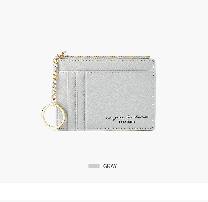 Cassim Paragraph Zipper Lady Purse Korean Version of the Mini Keychain Small Purse Multiple Card Slots Card Wallet Cassim Paragraph Zipper Lady Purse Korean Version of the Mini Keychain Small Purse Multiple Card Slots Card Wallet