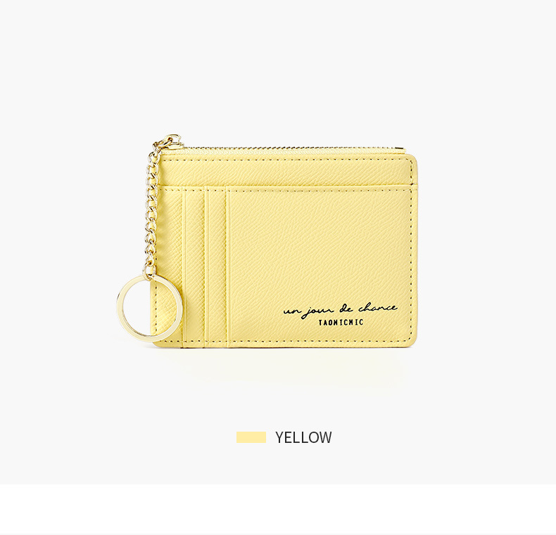 Cassim Paragraph Zipper Lady Purse Korean Version of the Mini Keychain Small Purse Multiple Card Slots Card Wallet Cassim Paragraph Zipper Lady Purse Korean Version of the Mini Keychain Small Purse Multiple Card Slots Card Wallet