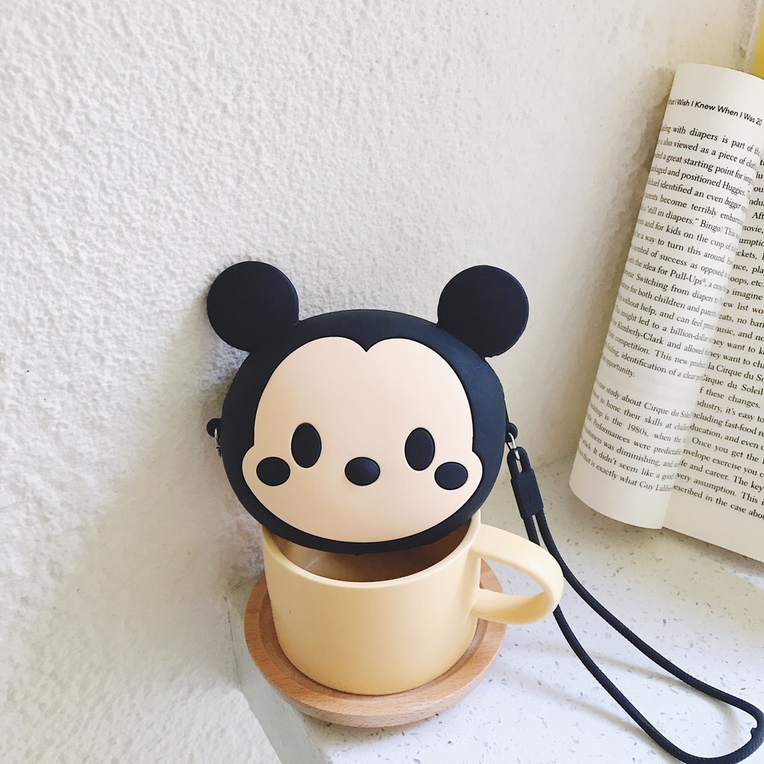Stall Hot Supply Quncle Cartoon Mickey Pikachu Silica Gel Card Holder Girls Coin Purse