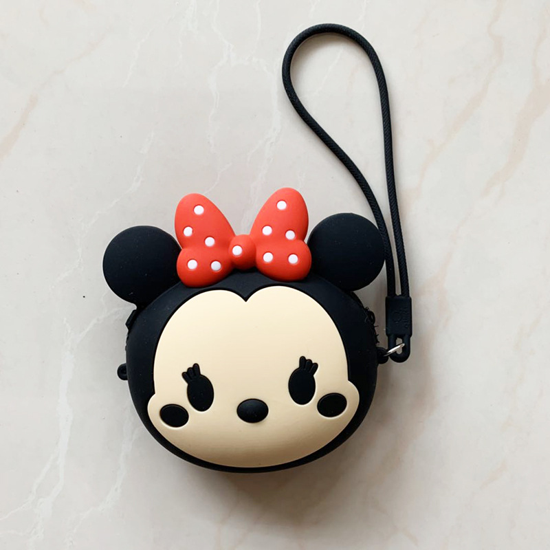 Stall Hot Supply Quncle Cartoon Mickey Pikachu Silica Gel Card Holder Girls Coin Purse