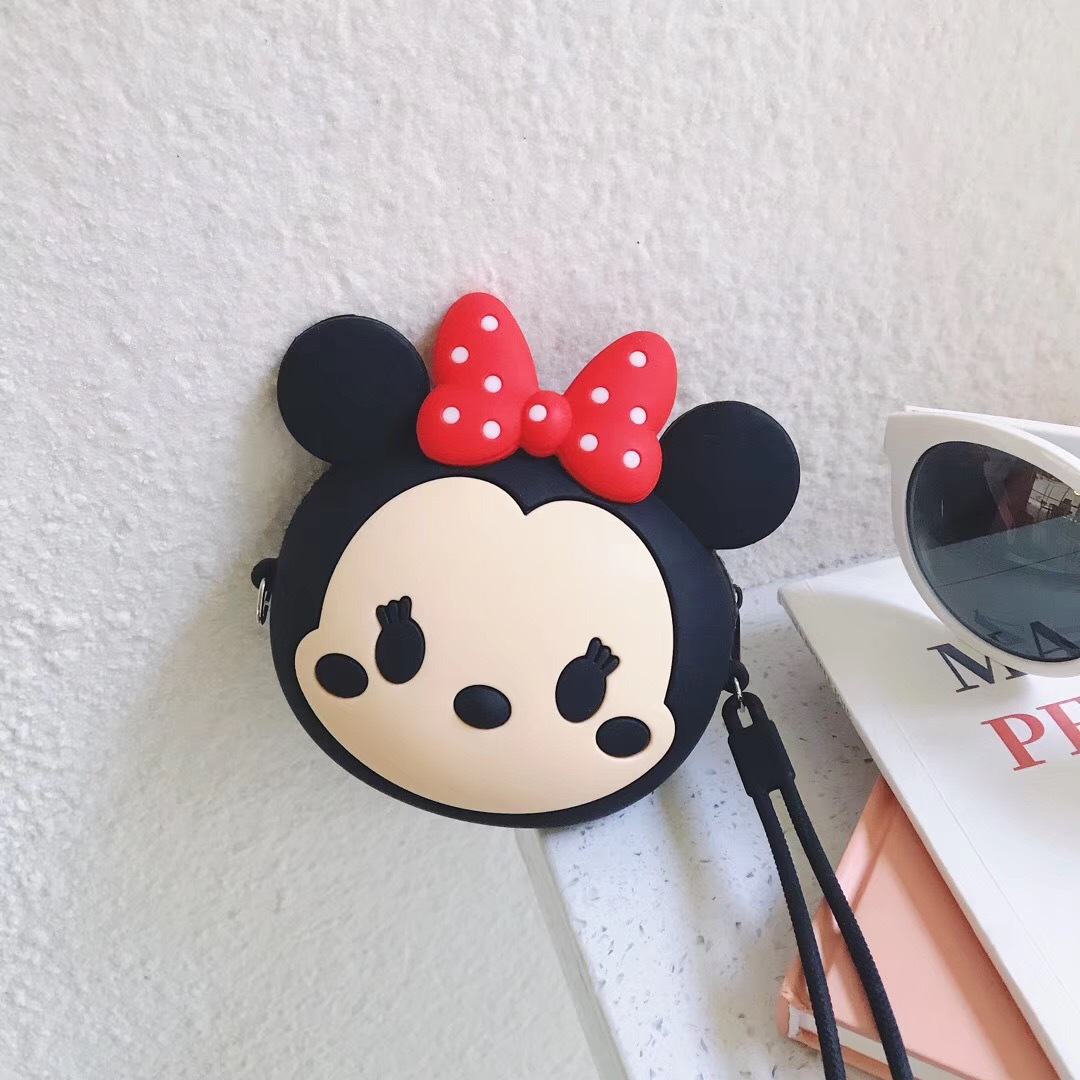Stall Hot Supply Quncle Cartoon Mickey Pikachu Silica Gel Card Holder Girls Coin Purse