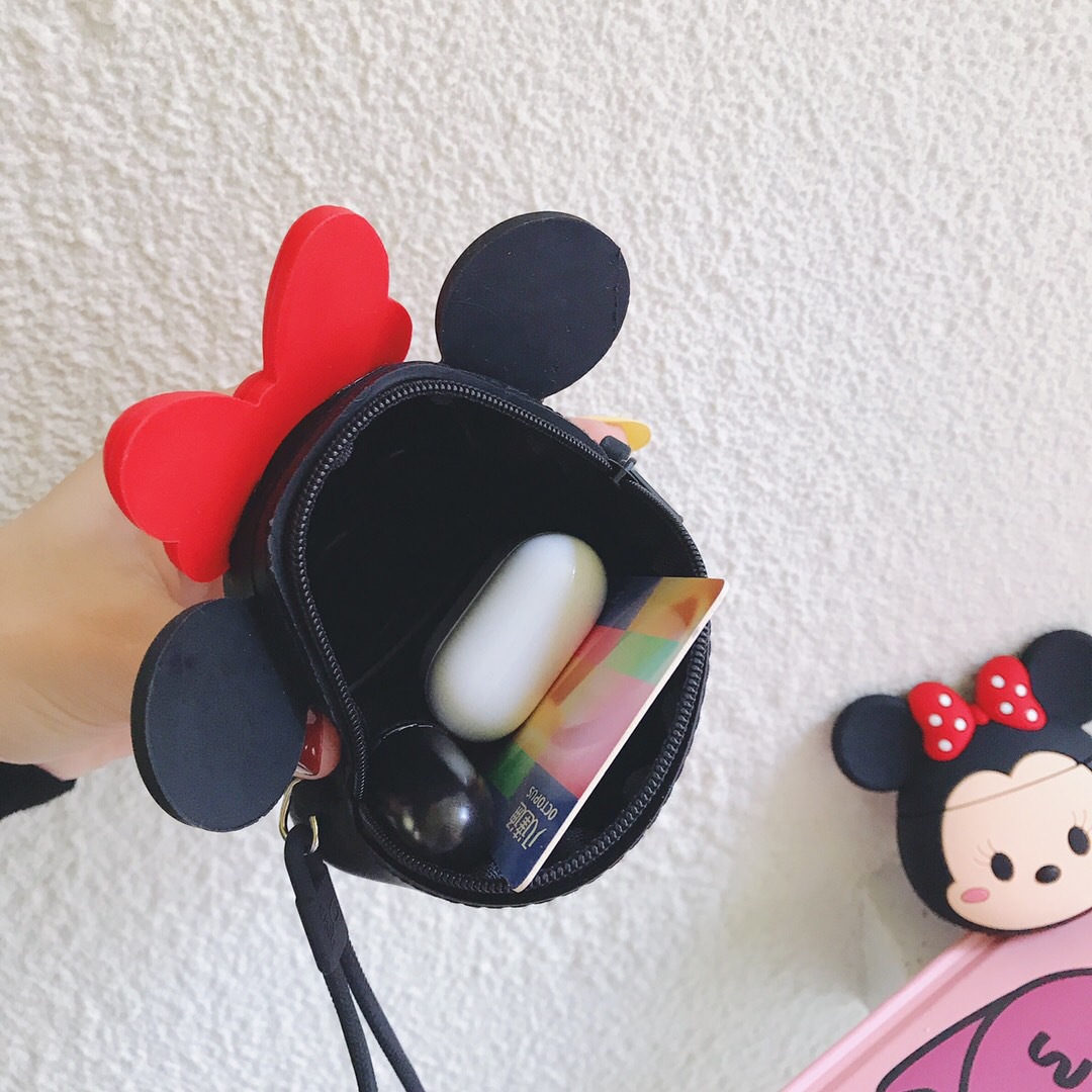 Stall Hot Supply Quncle Cartoon Mickey Pikachu Silica Gel Card Holder Girls Coin Purse
