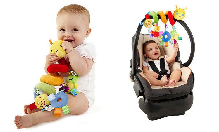 Cross border hot style baby bed color bed to hang around the caterpillar strokes baby doll toys wish sell like hot cakes