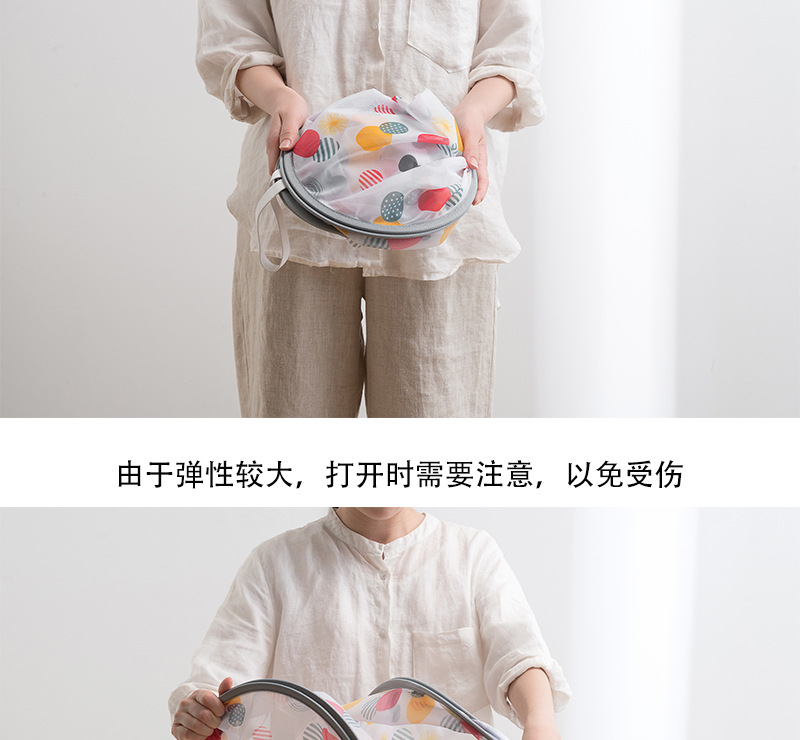 H786 Folding Clothes Basket Hang the Clothes Artifact Tile Drying Net Double Layer Drying Clothes Net Sweater Laundry Basket Net Pocket