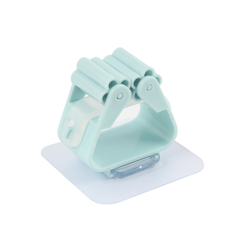Creative and Powerful Seamless Pulley Mop Clip No Punching Hang Broom Rack Bathroom Mop Hook Hook Hanger