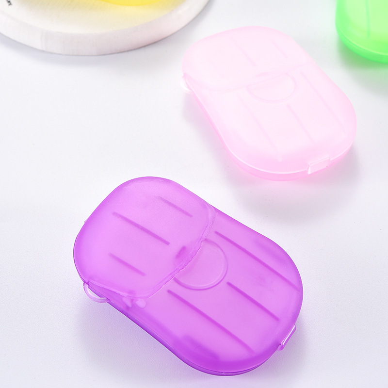 Travel Disposable Soap Slice Soap Sheet Boxed Portable Hand Washing Piece Small Soap Pad Mini Soap Paper Wholesale