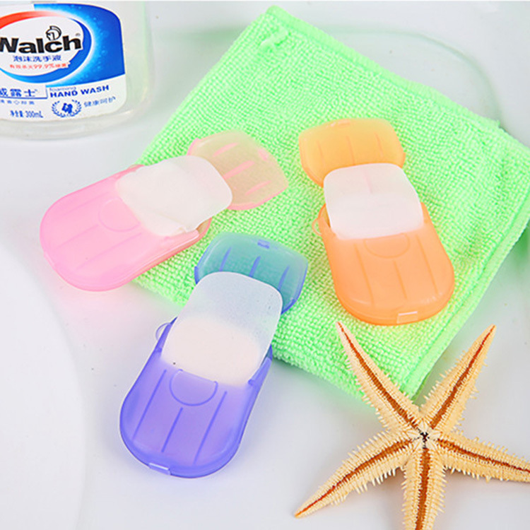 Factory Direct Supply Outdoor Disposable Hand Washing Soap Slice Boxed Soap Sheet Portable Travel Soap Flake Soap Flakes