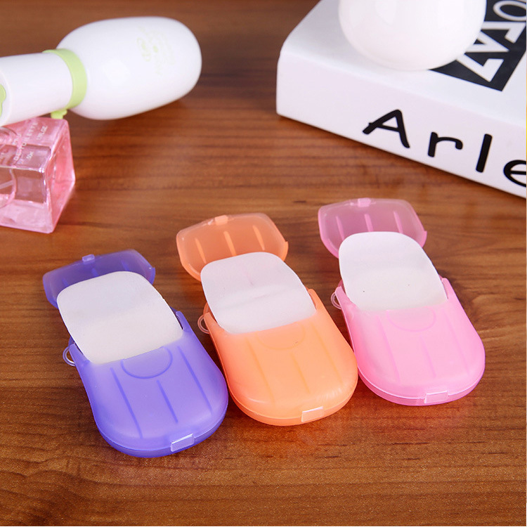 Factory Direct Supply Outdoor Disposable Hand Washing Soap Slice Boxed Soap Sheet Portable Travel Soap Flake Soap Flakes